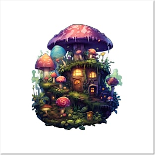 Magic mushrooms house Posters and Art